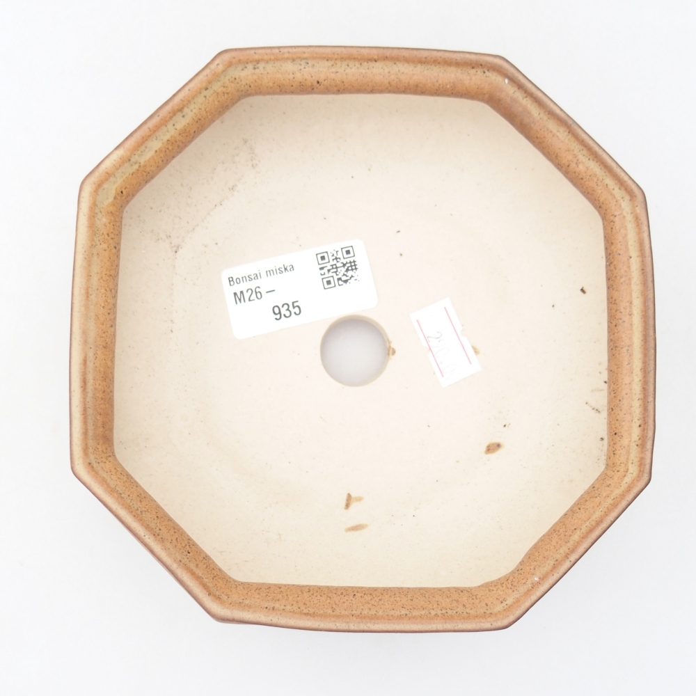 Ceramiczna miska do bonsai 13,5 x 13,5 x 4,5 cm, brązowa