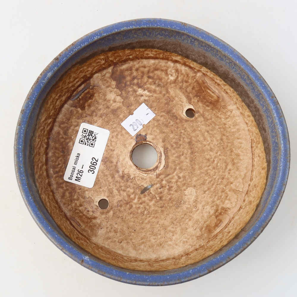 Ceramiczna miska do bonsai 15,5 x 15,5 x 5 cm, kolor niebieski