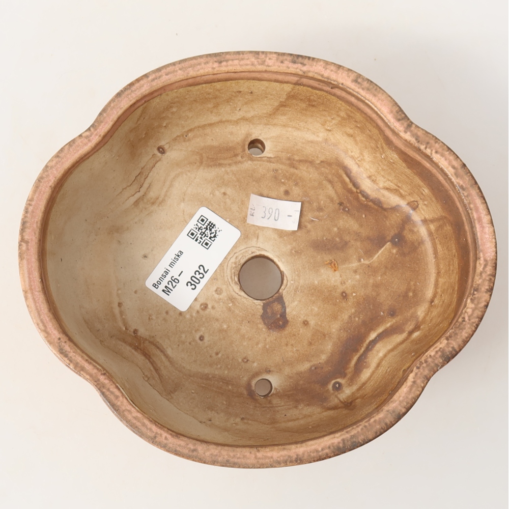 Ceramiczna miska na bonsai 17 x 15,5 x 5,5 cm, różowa