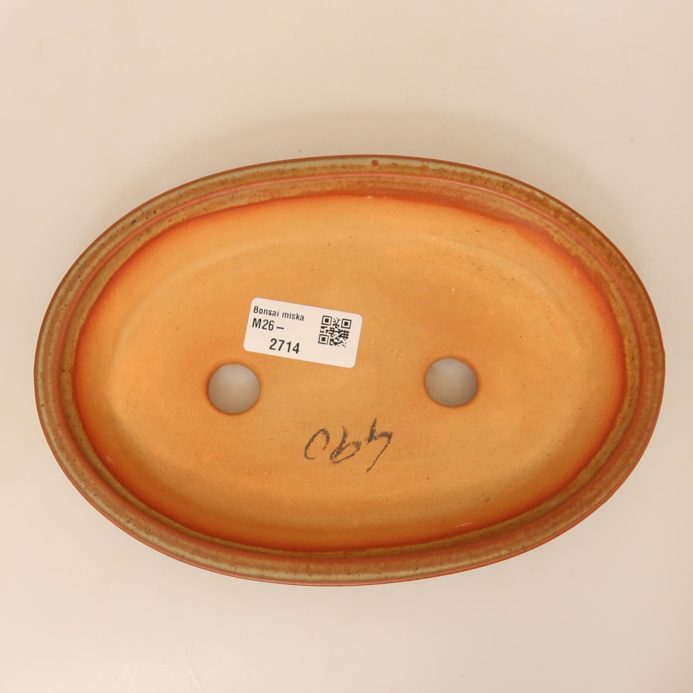 Miska ceramiczna  21 x 14,5 x 3,5 cm, kolor brązowy