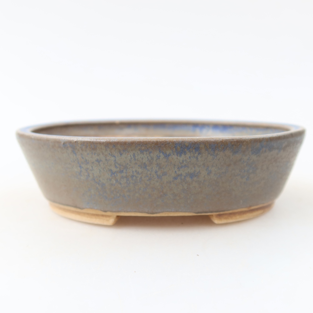 Ceramiczna miska do bonsai 12,5 x 10,5 x 3,5 cm, kolor niebieski