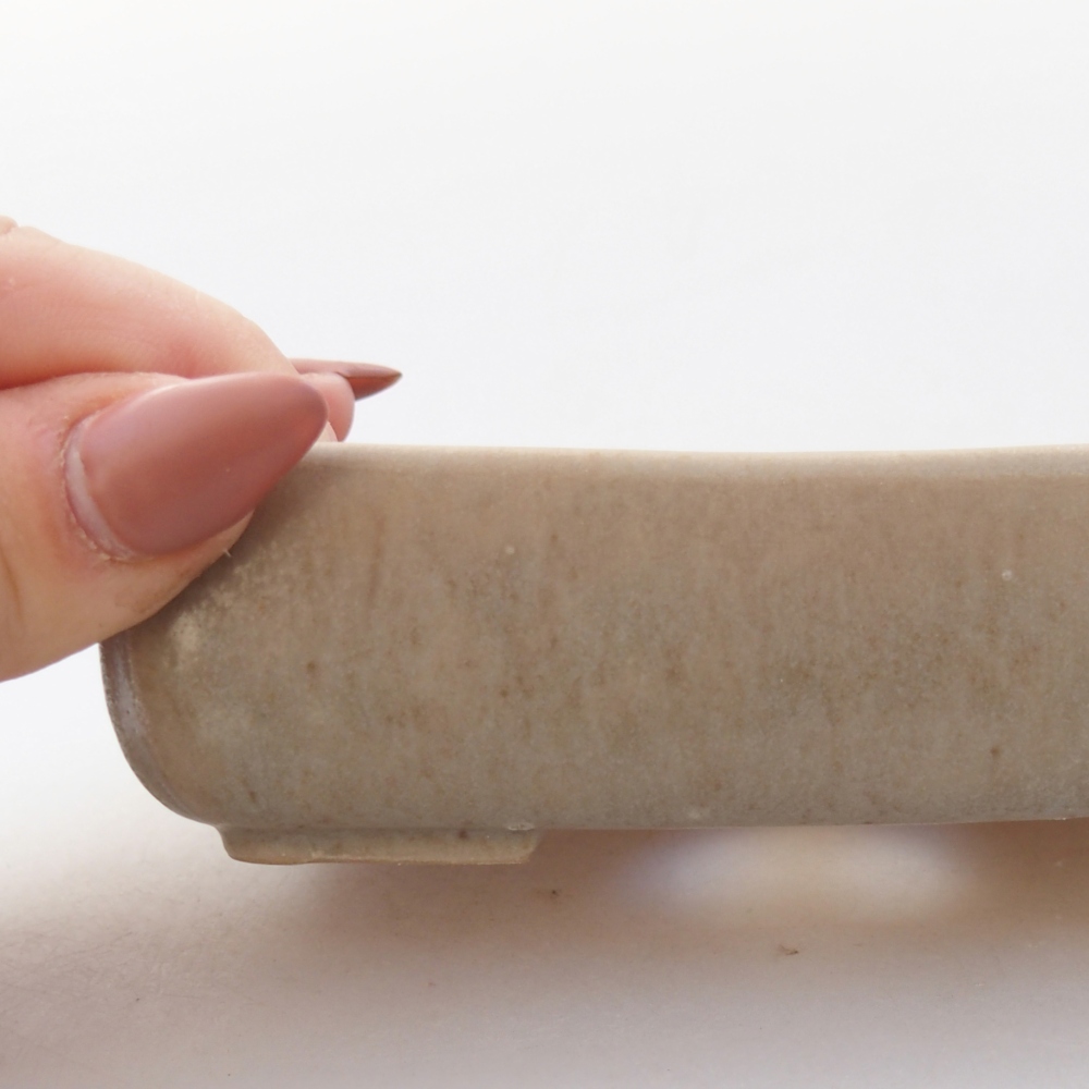 Ceramiczna miska na bonsai 11,5 x 9 x 3,5 cm, szara