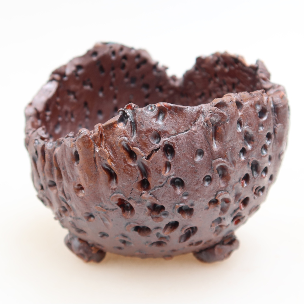 Ceramiczna skorupa  9,5 x 8,5 x 8 cm, kolor metaliczny