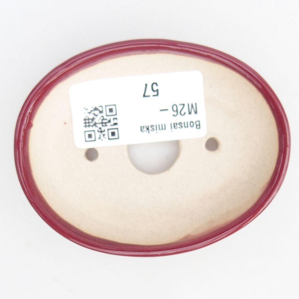 Mini miska do bonsai 8 x 6 x 2 cm, bordowa