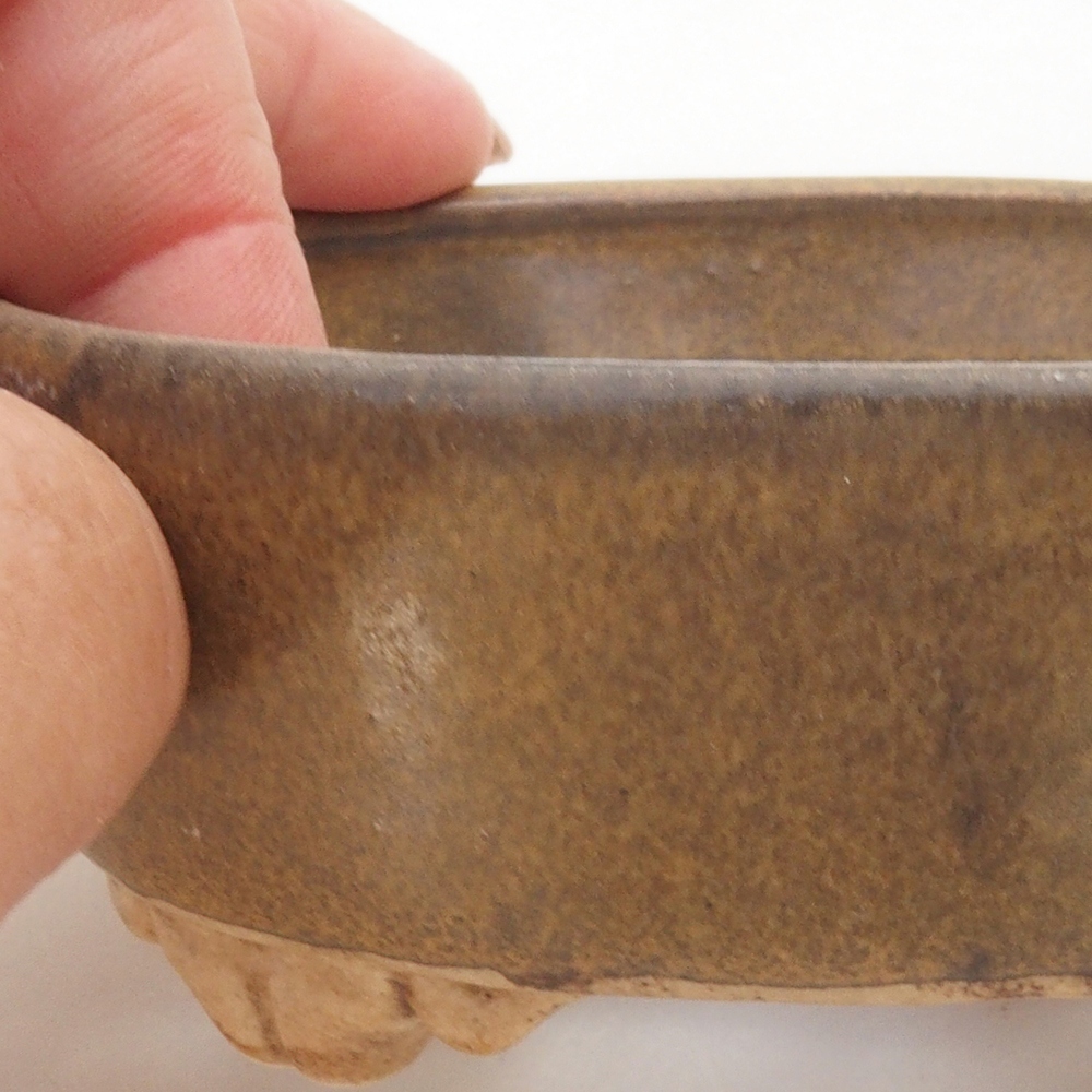 Ceramiczna miska do bonsai 9 x 8 x 3,5 cm, kolor brązowy