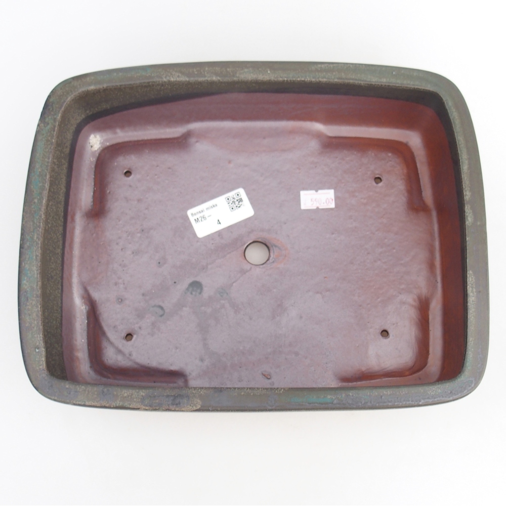 Ceramiczna miska do bonsai 26,5 x 20,5 x 7 cm, szara