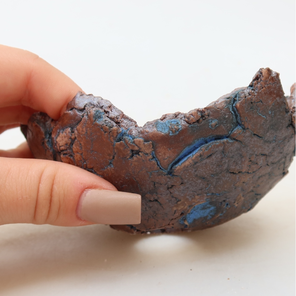 Ceramiczna skorupka 11,5 x 10 x 5,5 cm, kolor niebieski