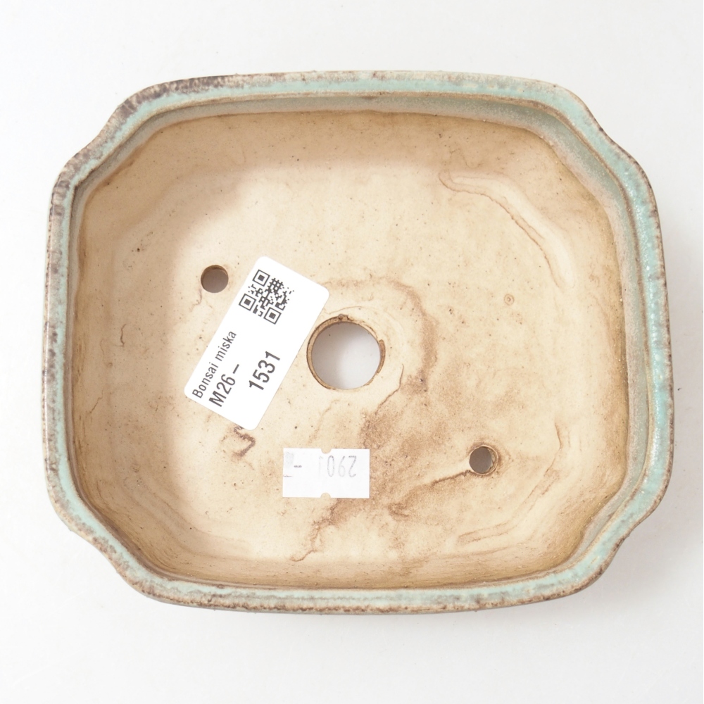 Ceramiczna miska do bonsai 14 x 12 x 4,5 cm, zielona