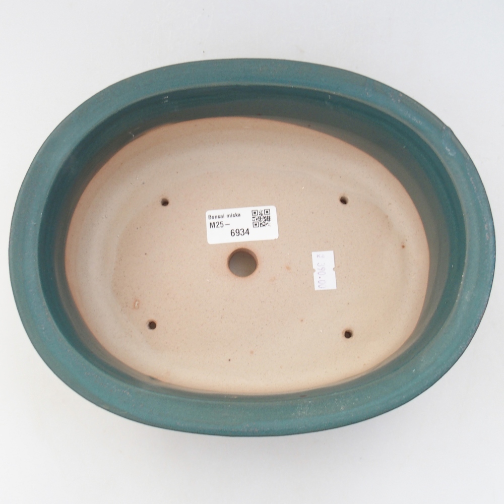 Ceramiczna miska na bonsai 23 x 19,5 x 8 cm, kolor niebieski
