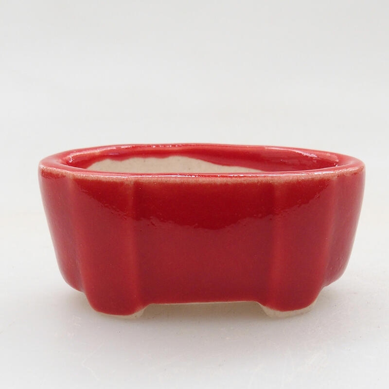 Mini miska bonsai 4,5 x 3 x 2 cm, kolor czerwony