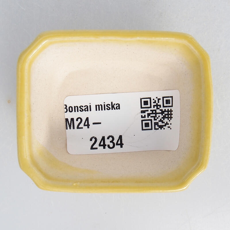Mini miska bonsai 5,5 x 4,5 x 2 cm, kolor żółty