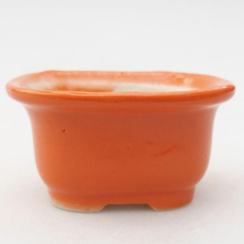 Mini miska bonsai 6 x 5 x 3 cm, kolor pomarańczowy