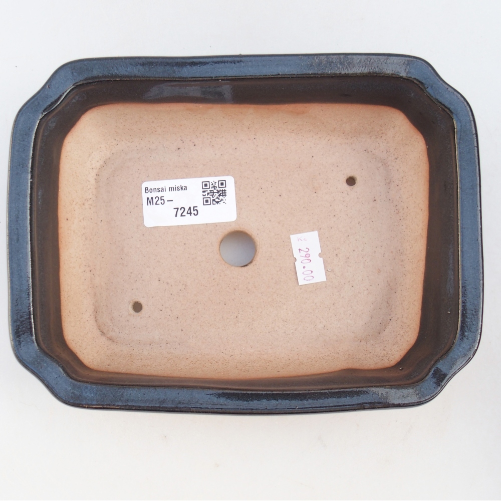 Ceramiczna miska do bonsai 18 x 13,5 x 5 cm, kolor czarny