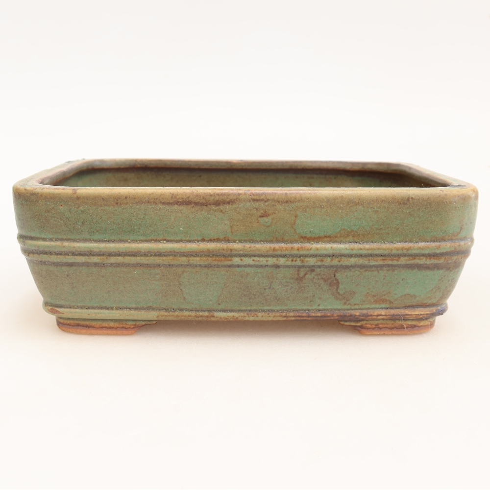 Ceramiczna miska do bonsai 17 x 12,5 x 5,5 cm, kolor zielony