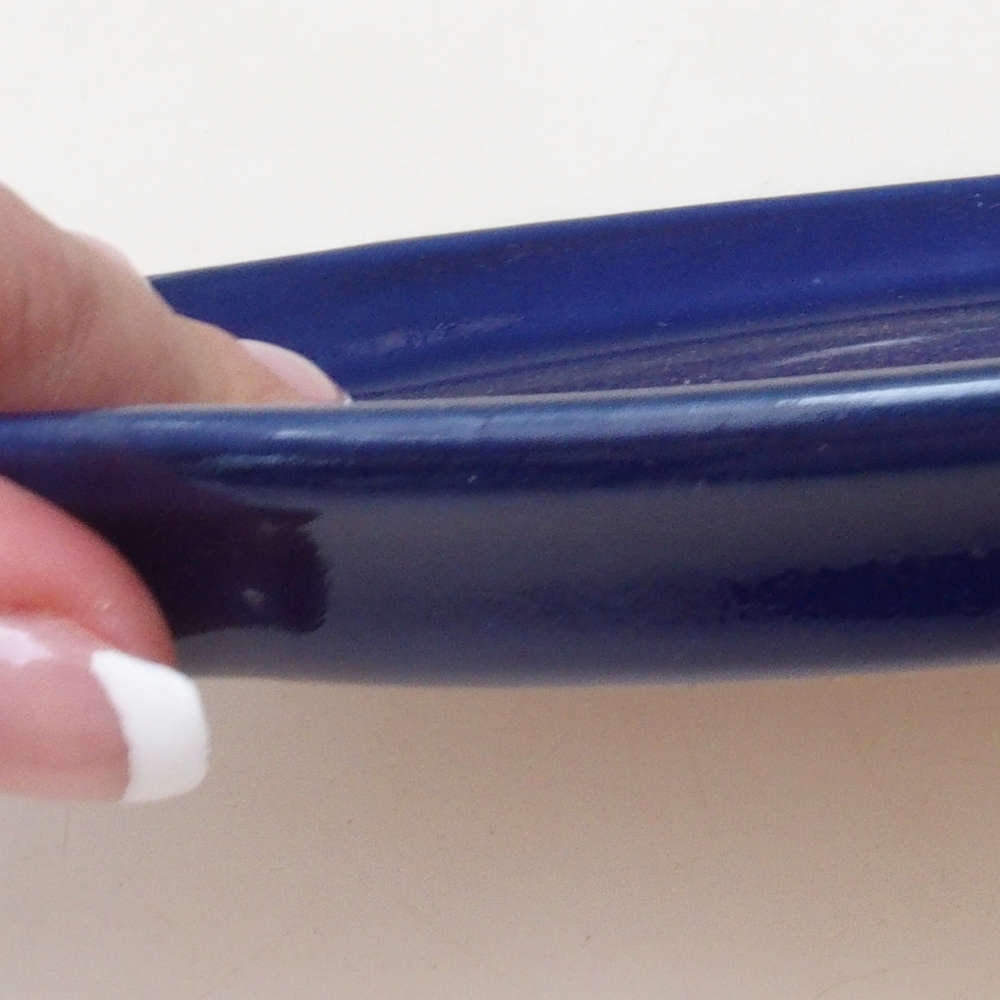 Miska ceramiczna H75 - 18,5 x 13 x 1,5 cm - niebieska