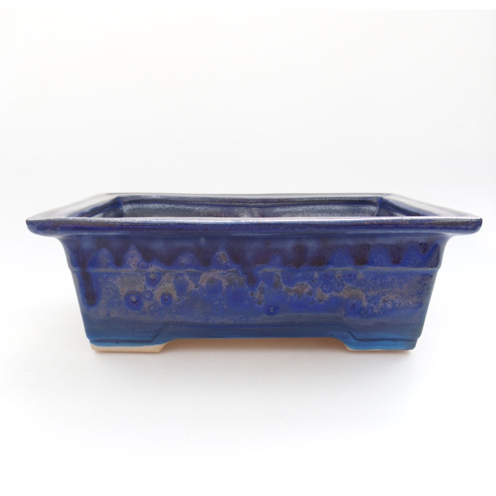Ceramiczna miska bonsai 18,5 x 13 x 6,5 cm, kolor niebieski