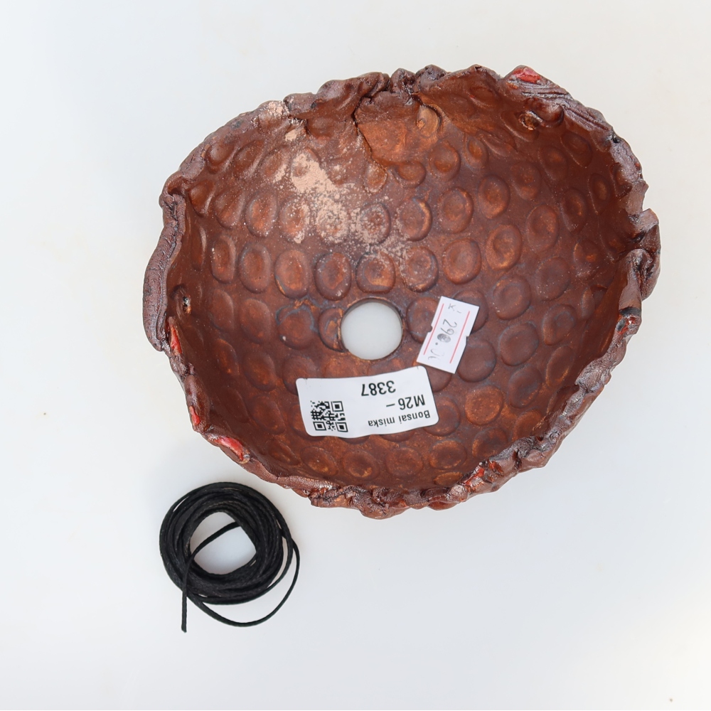 Ceramiczna skorupa do kokedamy 13 x 12 x 7,5 cm, kolor brązowy