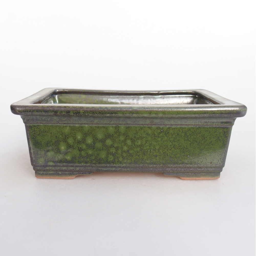 Ceramiczna miska do bonsai 16 x 12 x 6 cm, zielona
