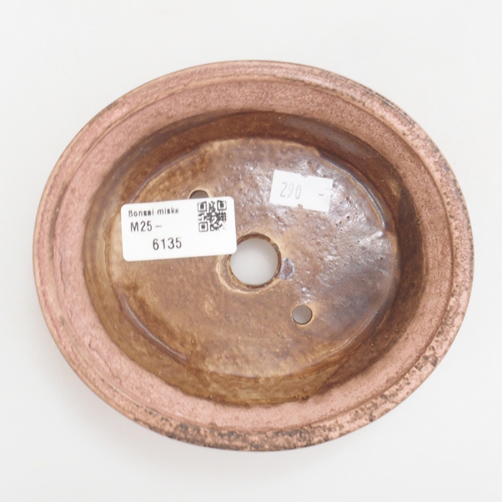 Ceramiczna miska do bonsai 13,,5 x 12 x 3,5 cm, kolor różowy