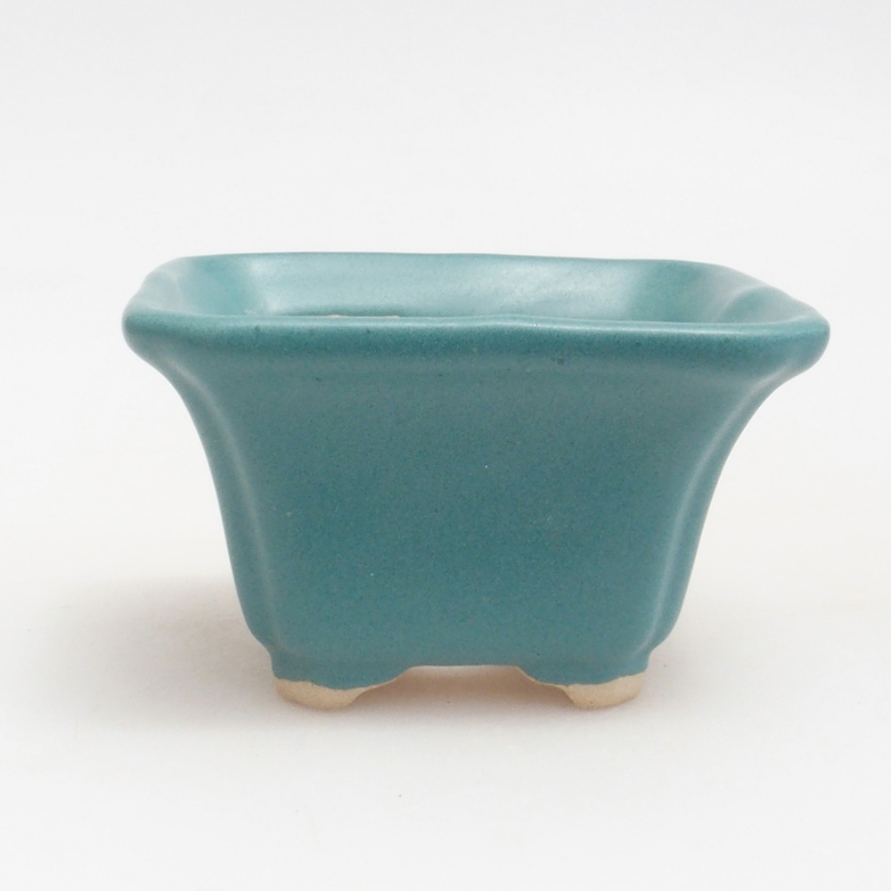 Ceramiczna miska bonsai 7,5 x 7,5 x 4,5 cm, kolor niebieski