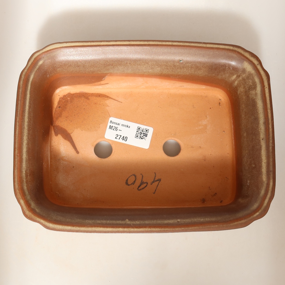 Miska ceramiczna  20 x 15,5 x 5,5 cm, kolor brązowy