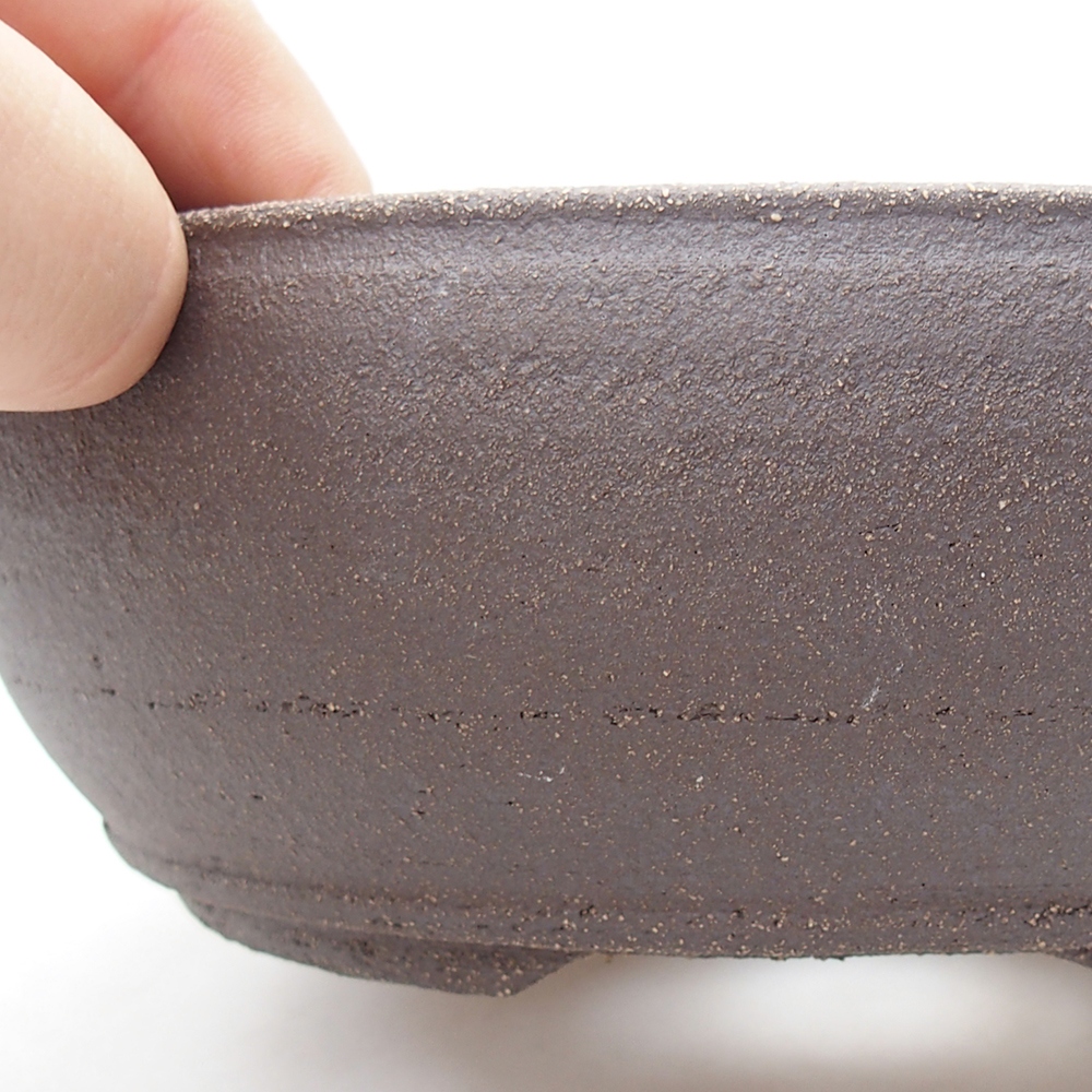Ceramiczna miska do bonsai 16,5 x 16,5 x 6 cm, brązowa