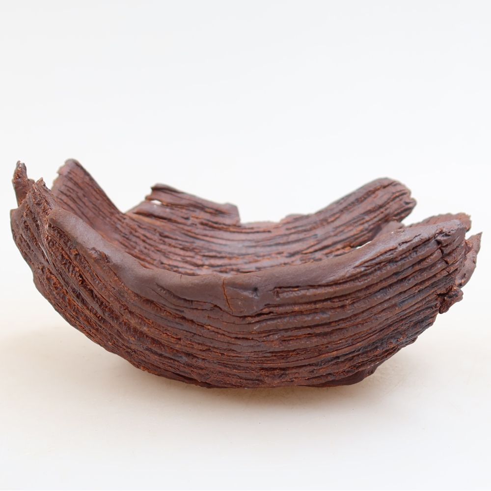 Ceramiczna skorupa  15 x 13 x 6,5 cm, kolor brązowy