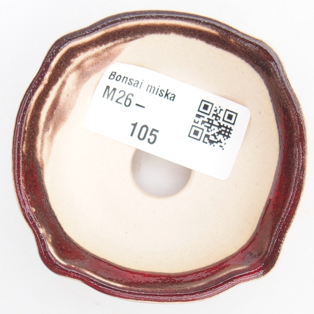 Mini miska do bonsai 6,5 x 6,5 x 3 cm, kolor czerwony