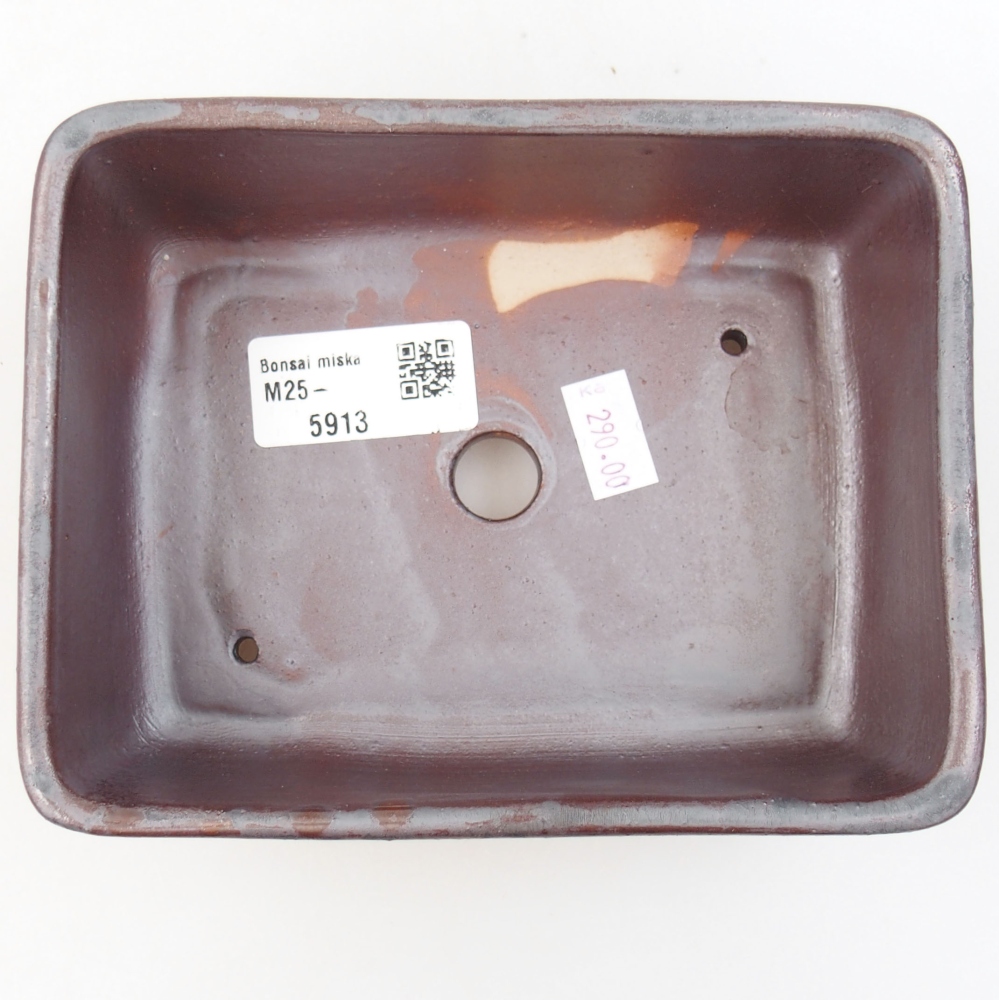 Ceramiczna miska bonsai 14,5 x 11 x 5,5 cm, kolor metaliczny