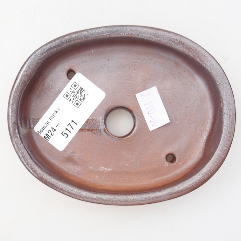 Ceramiczna miska bonsai 11,5 x 9 x 2,5 cm, kolor brązowy