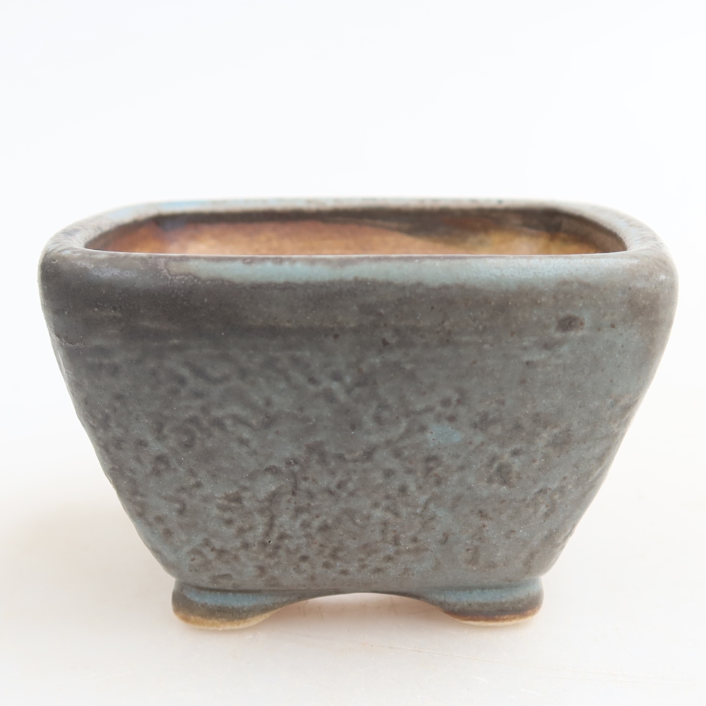 Ceramiczna miska do bonsai 6 x 6 x 4 cm, kolor niebieski