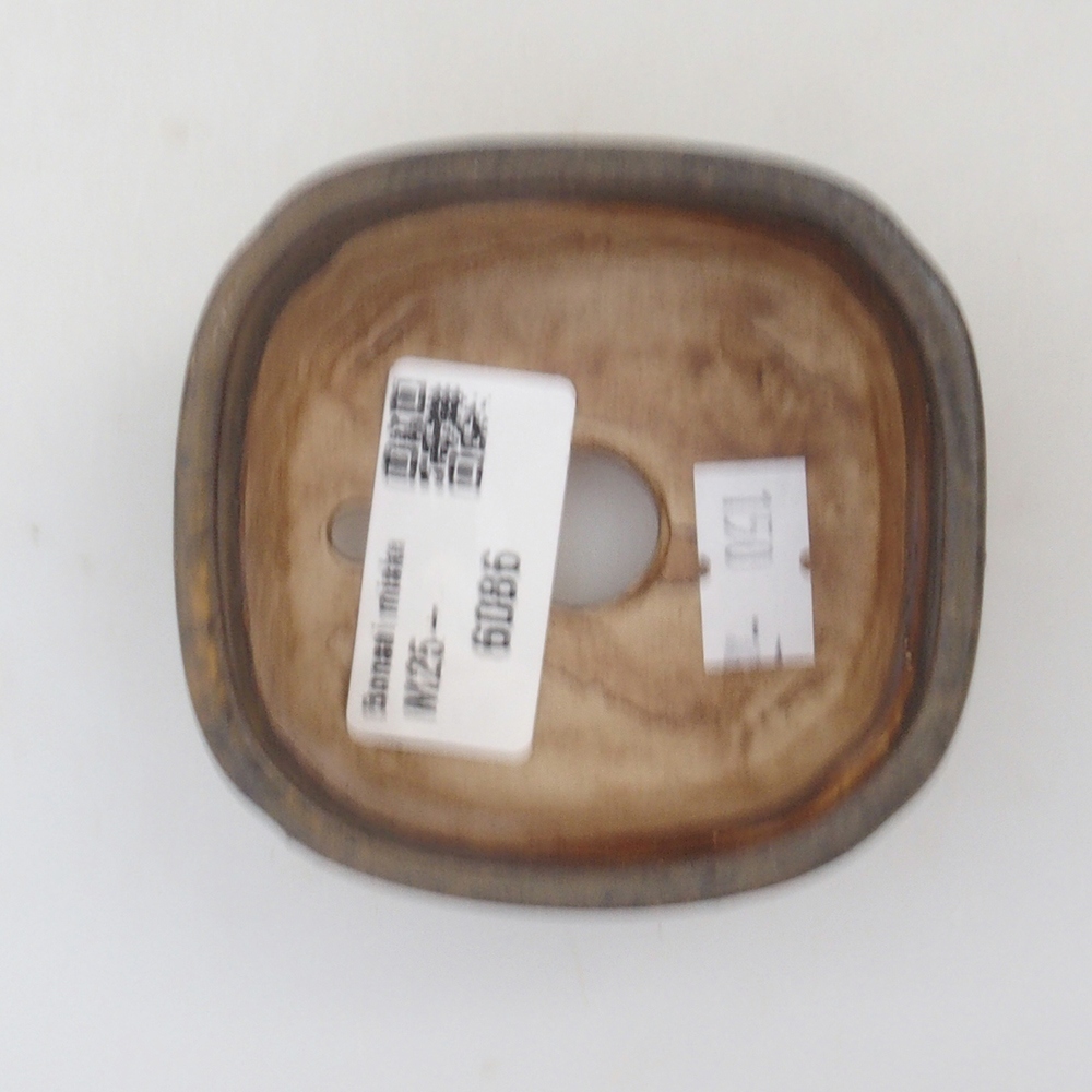 Ceramiczna miska do bonsai 7,5 x 7,5 x 3,5 cm, kolor brązowy