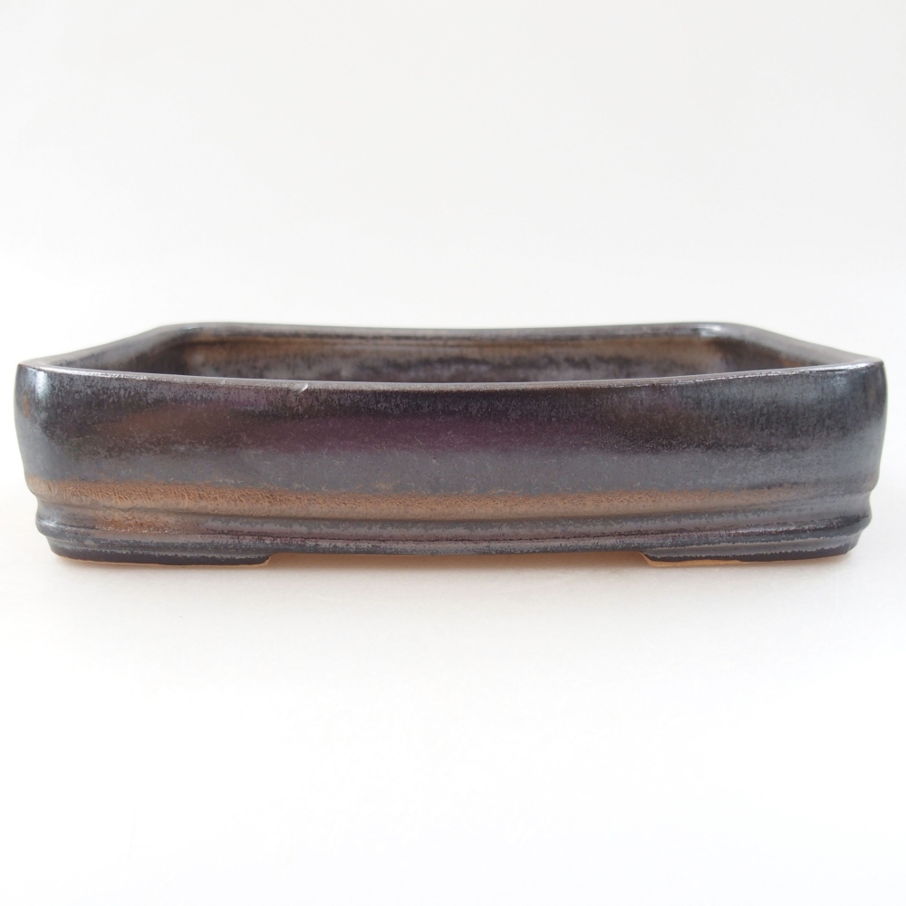 Ceramiczna miska bonsai 18 x 13,5 x 4 cm, kolor czarny