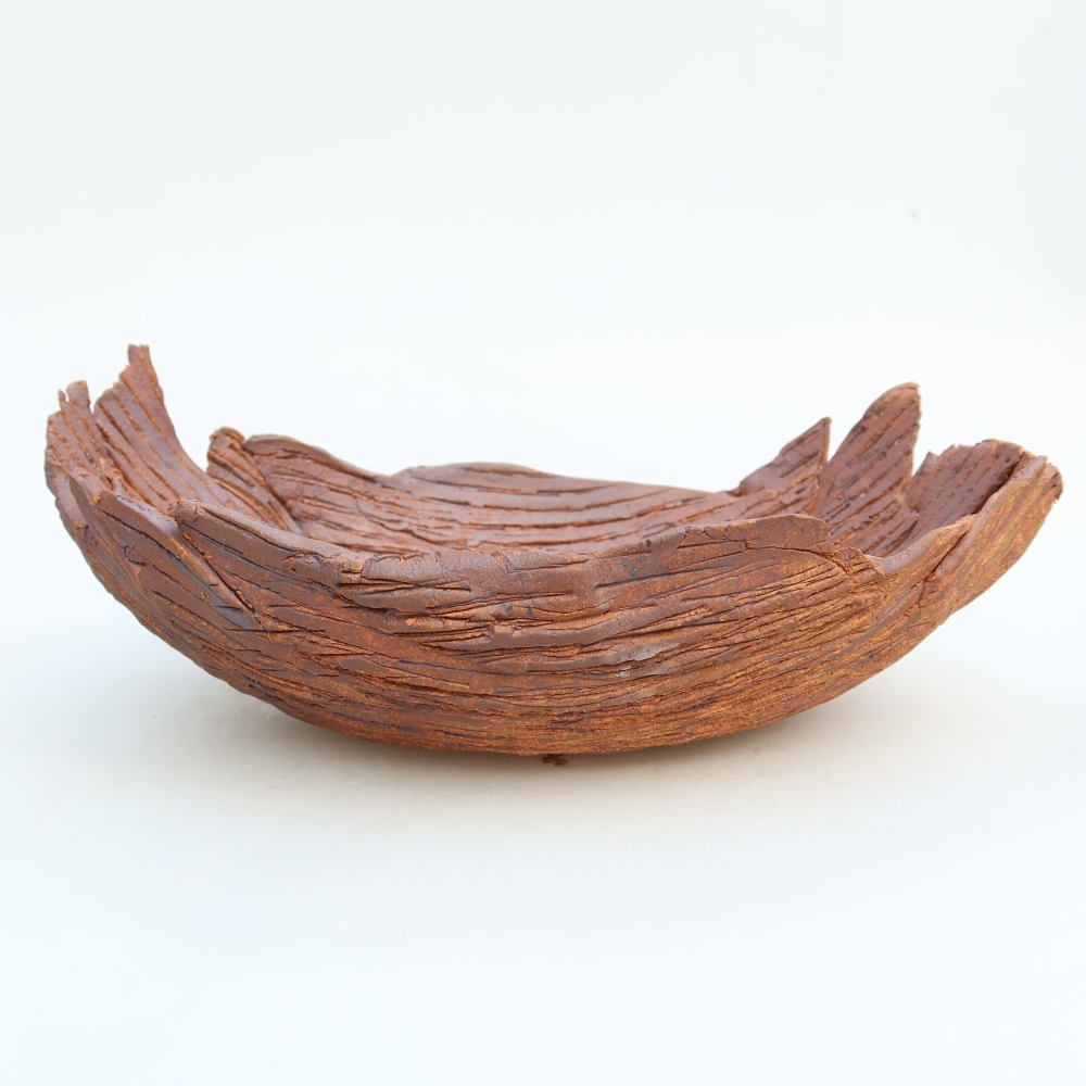 Ceramiczna skorupa  27 x 18,5 x 10 cm, kolor brązowy