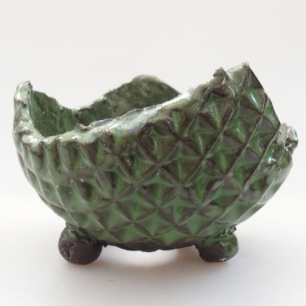 Muszla ceramiczna 7 x 7 x 5 cm, kolor zielony