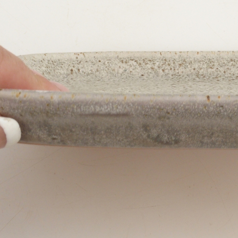 Ceramiczna miska H06 - 20,5 x 14,5 x 1,5 cm - beżowy