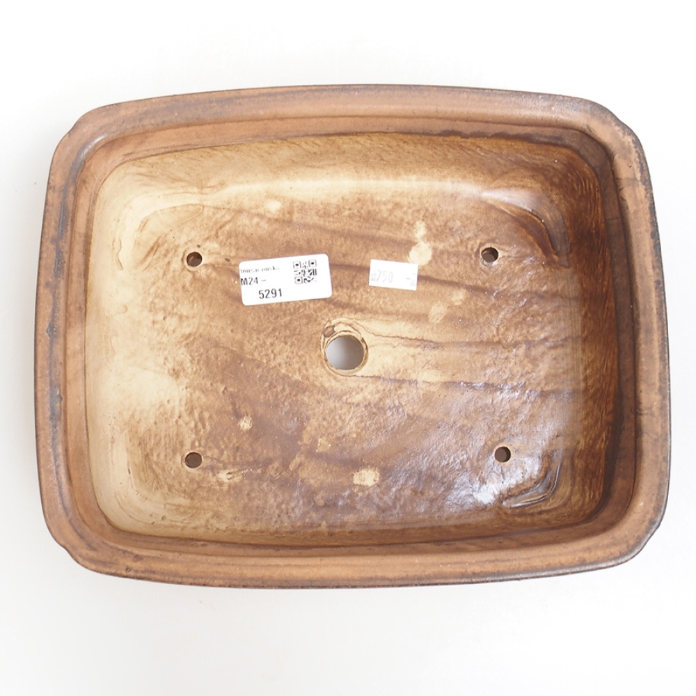 Ceramiczna miska do bonsai  25 x 20 x 7,5  cm, kolor różowy