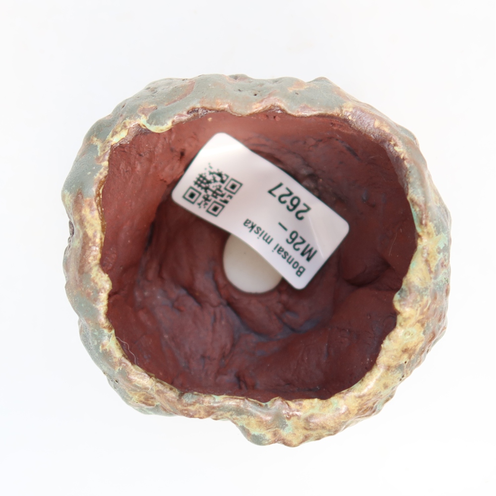 Ceramiczna skorupka  7 x 6,5 x 5,5 cm, kolor zielony