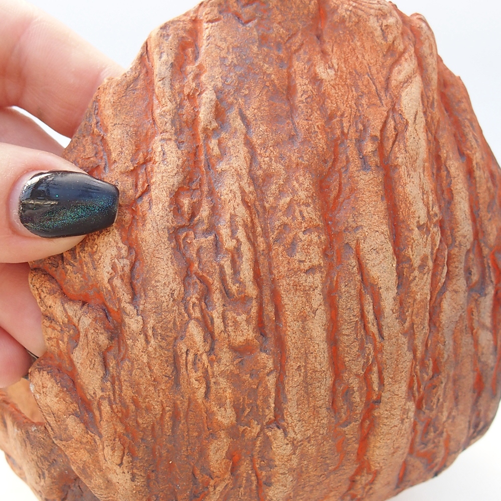 Ceramiczna skorupa 14 x 11 x 12,5 cm, kolor pomarańczowy