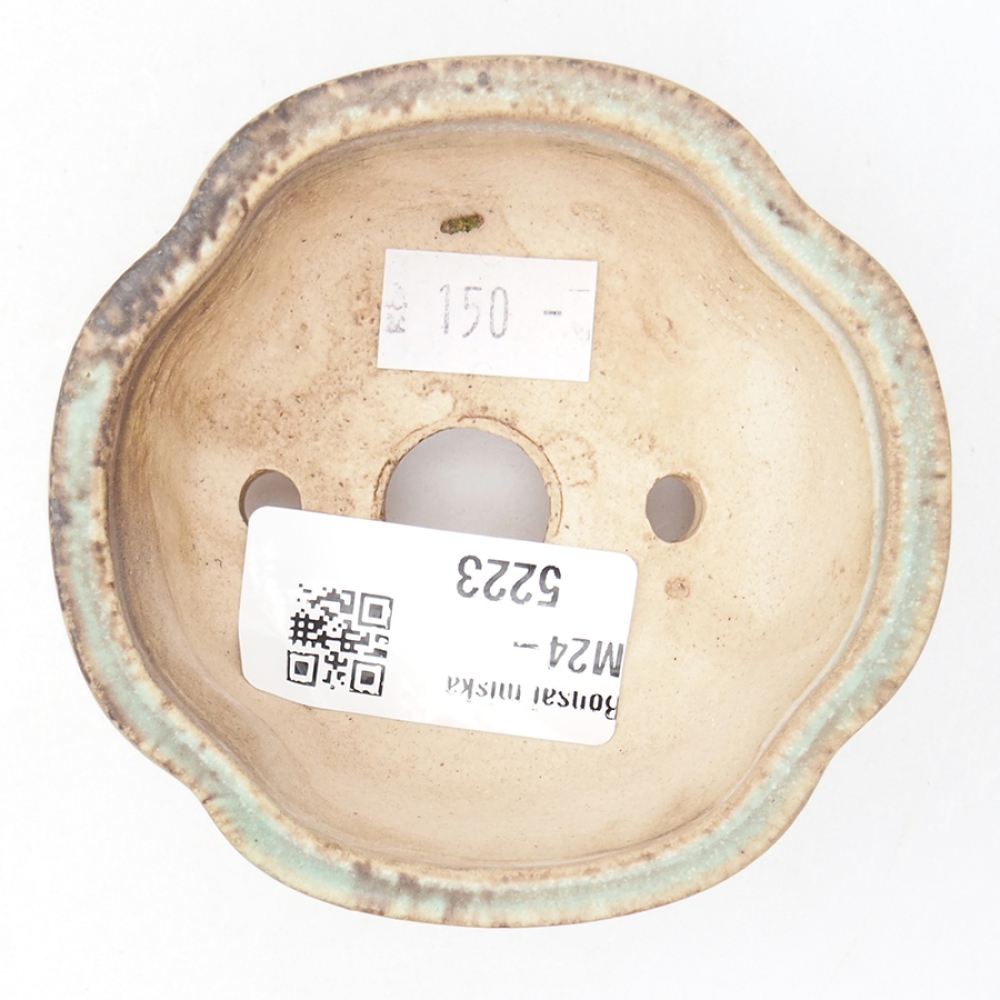 Ceramiczna miska do bonsai 8 x 7,5 x 3,5 cm, kolor zielony