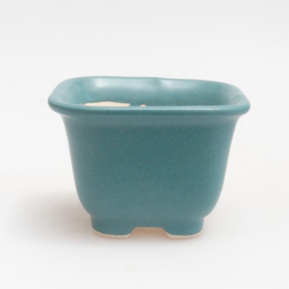Ceramiczna miska bonsai 6,5 x 6,5 x 4,5 cm, kolor niebieski