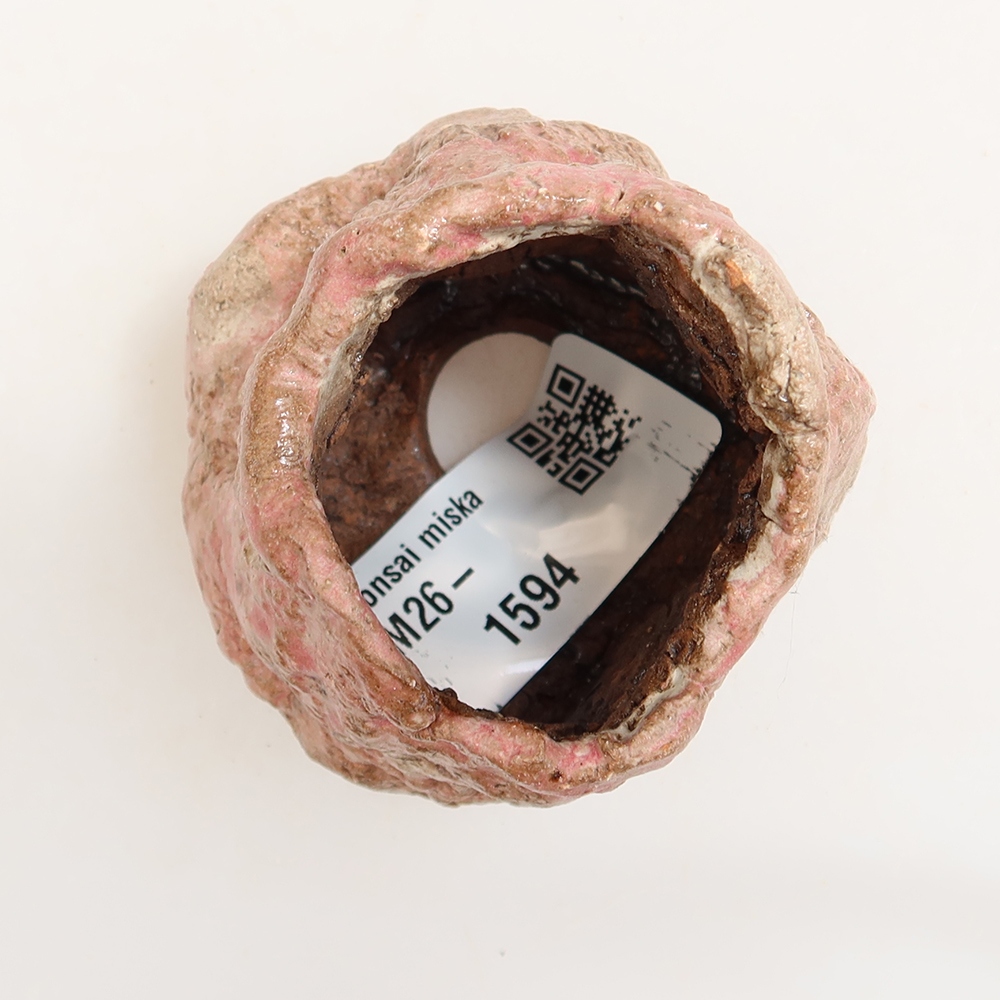 Ceramiczna skorupka  4 x 4 x 6 cm, kolor różowy