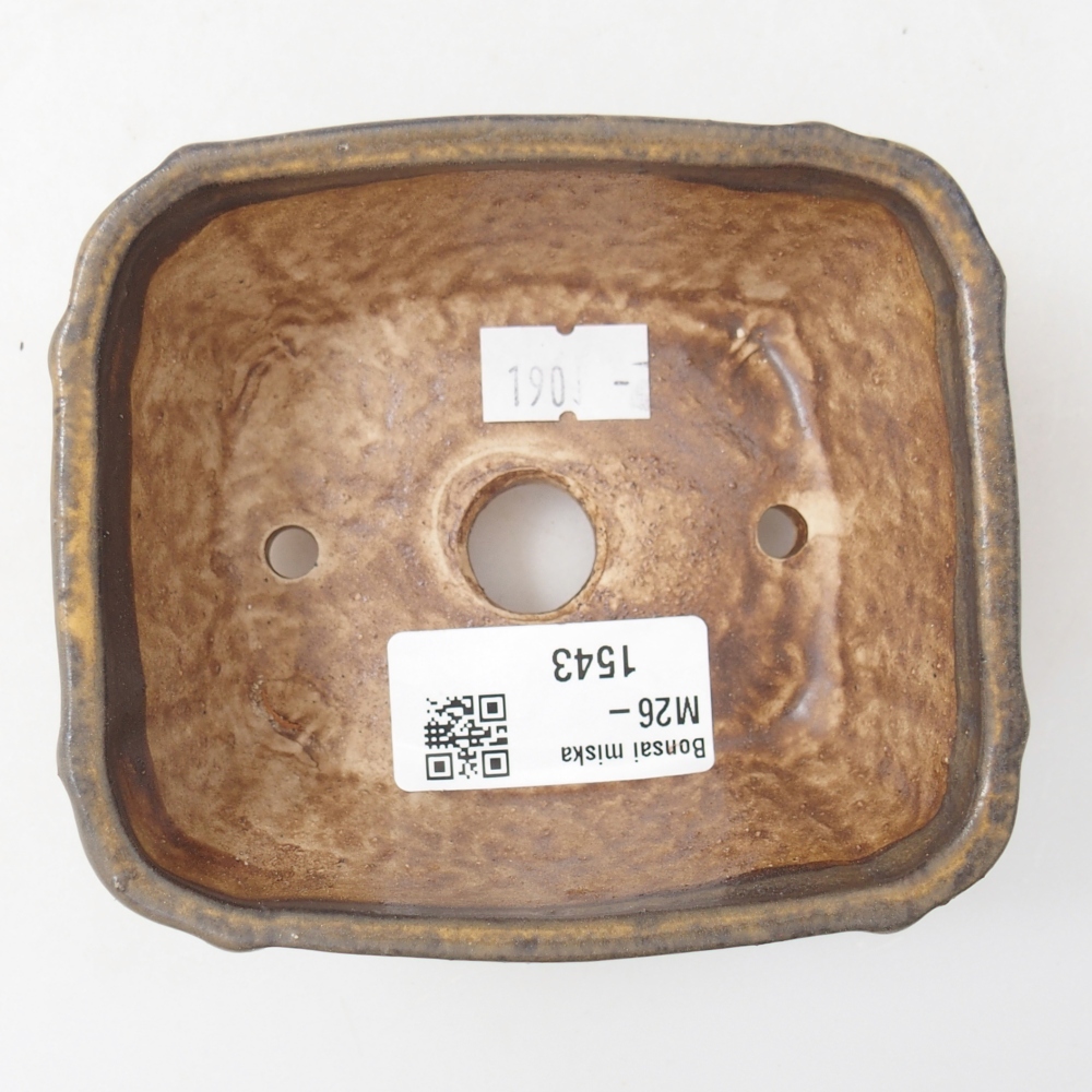 Ceramiczna miska do bonsai 10 x 9 x 5 cm, brązowa