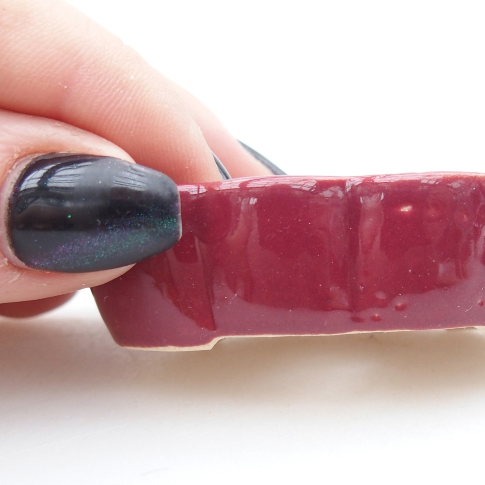 Mini miska do bonsai 5,5 x 3,5 x 1,5 cm, bordowa