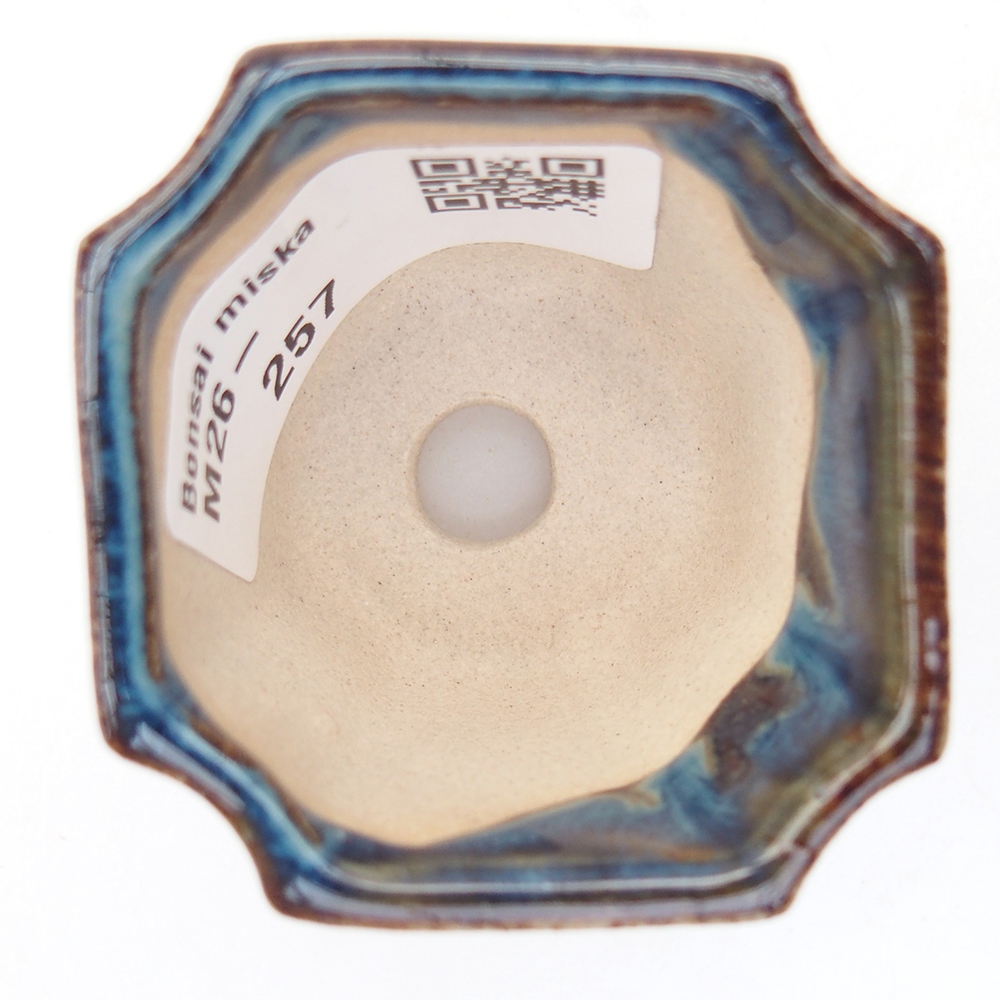 Mini miska do bonsai 4,5 x 4,5 x 4 cm, kolor niebieski