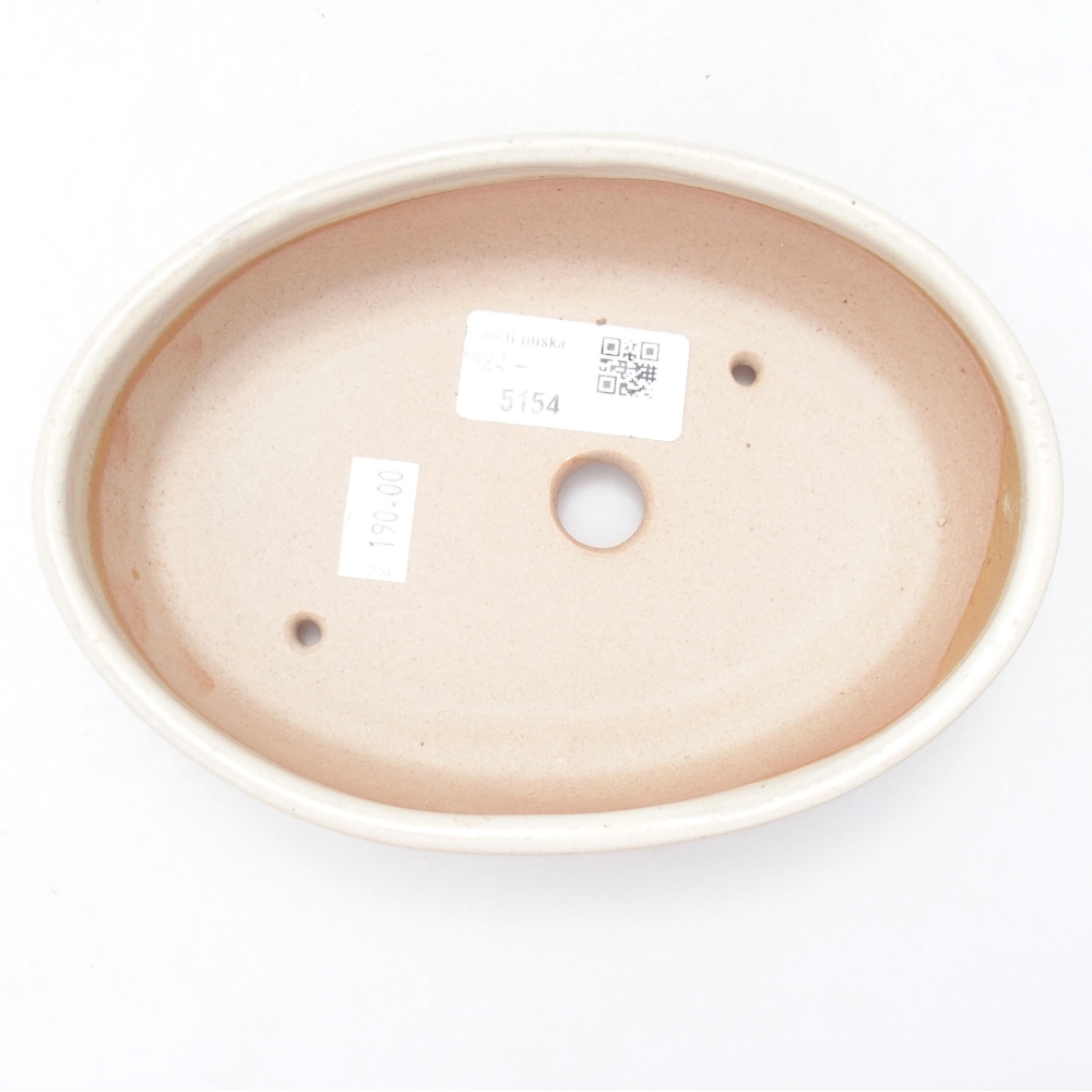 Ceramiczna miska bonsai 16 x 11,5 x 4 cm, kolor beżowy