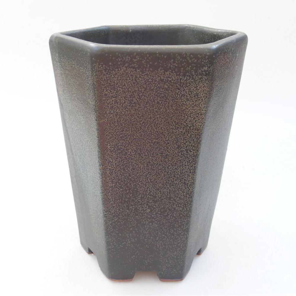 Ceramiczna miska bonsai 13 x 11,5 x 17 cm, kolor szary