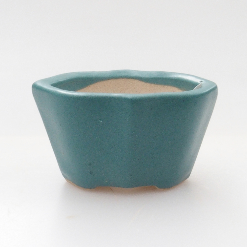 Ceramiczna miska bonsai 3 x 4,5 x 2,5 cm, kolor niebieski
