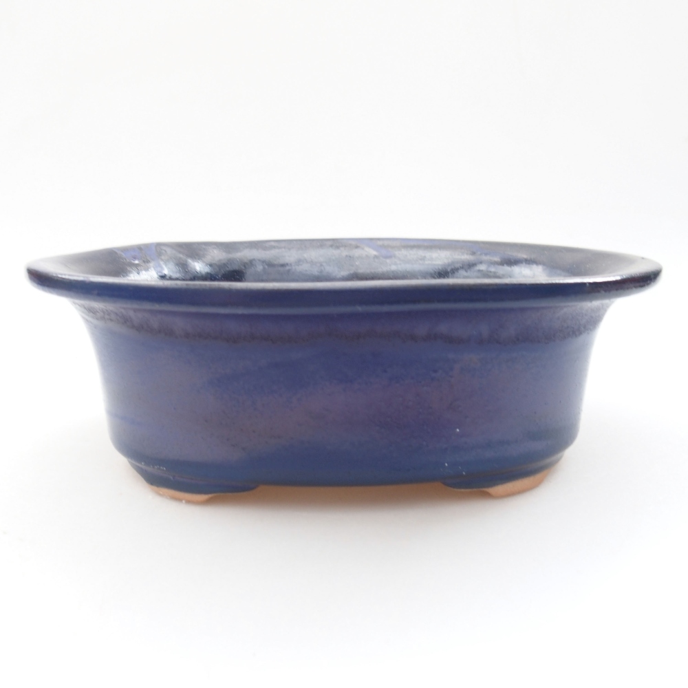 Ceramiczna miska bonsai 19,5 x 16 x 6,5 cm, kolor niebieski