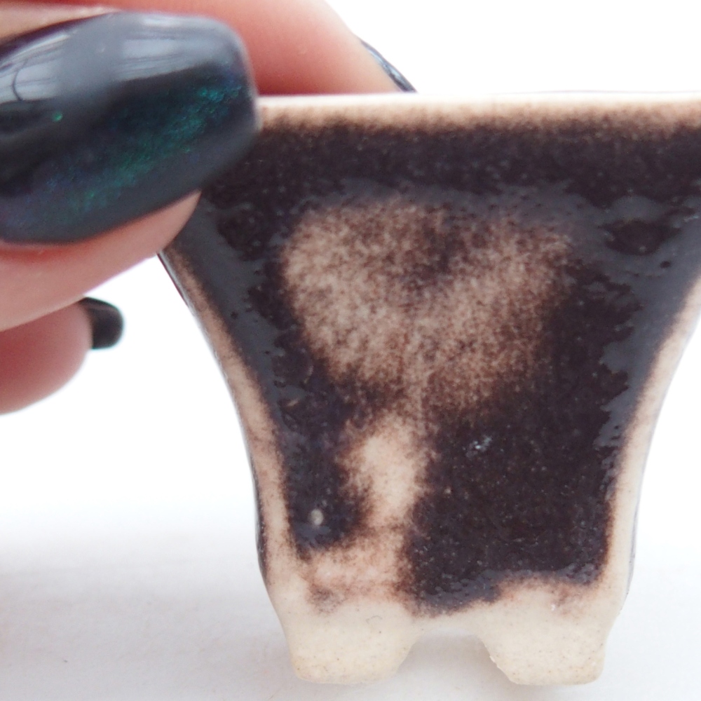 Mini miska do bonsai 4 x 4 x 3,5 cm, brązowa